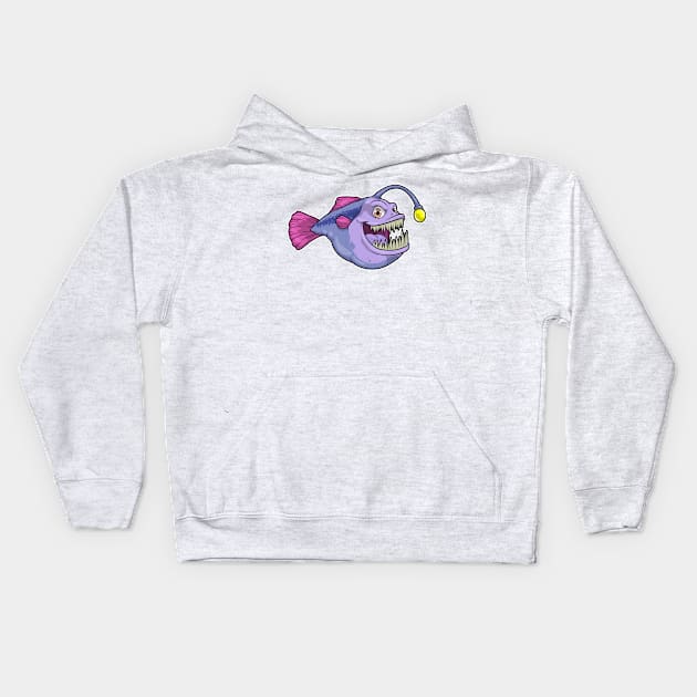 Angler Fish Kids Hoodie by Markus Schnabel